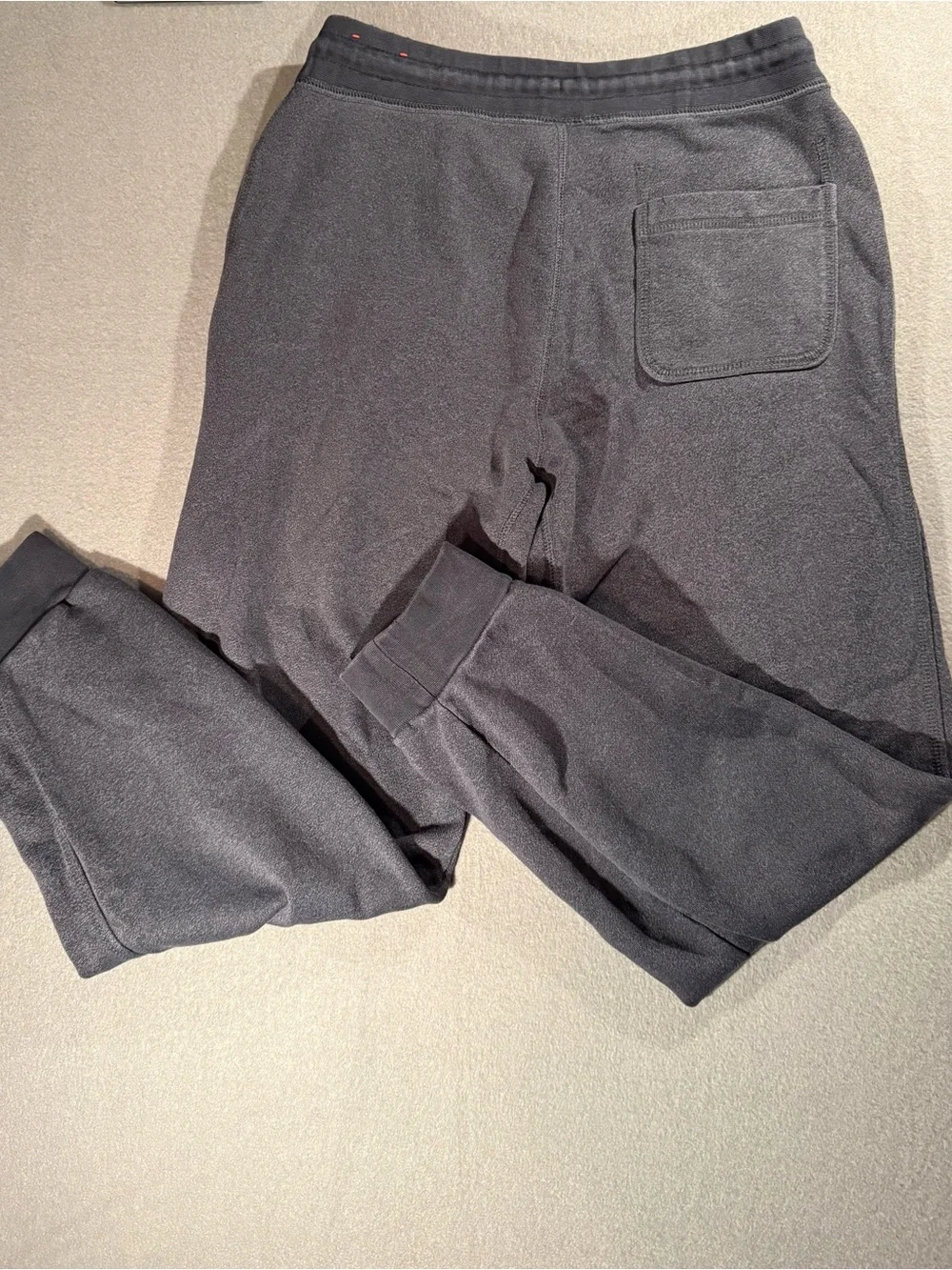 Nike Black Fleece Jogger Pants with Red Logo Tag